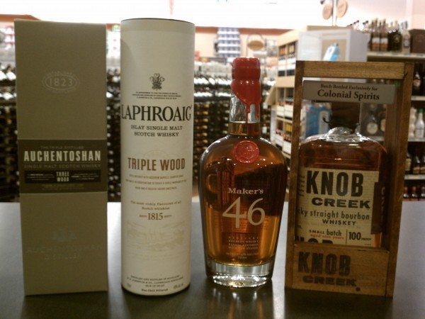 Auchentoshan, Laphroaig, Makers 4, Knob Creek